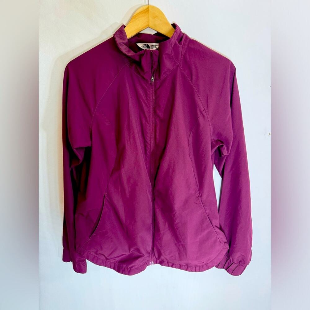 The North Face Womens M Reactor Lightweight Rain Jacket Purple Outdoor Retro